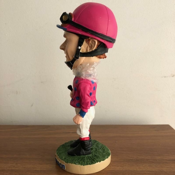 Hollywood Park 2001 Hollywood Gold Cup Chris McCarron Bobblehead New w Box - Picture 5 of 8